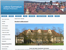 Tablet Screenshot of leibniz-gymnasium-stuttgart.de